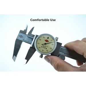 6" 0-150mm 0.02/0.01mm Caliper Shock-proof Stainless Steel Vernier Measurement Gauge Metric Measuring Tool 210810