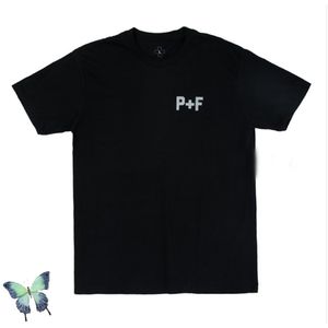 P+F 3M Reflective T Shirt Places Faces High Quality Solid Color T-shirt Men Women Fashion Casual Places+faces s 210420