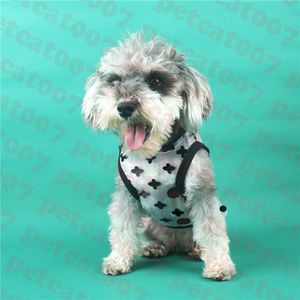 Black Mesh Pets Vest T Shirt Jacquard Pet Vests Shirts Dog Apparel Summer Breathable Schnauzer Dogs Clothing