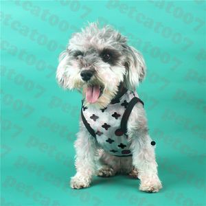 Maglietta per animali domestici in maglia nera Maglietta per animali domestici jacquard Camicie Abbigliamento per cani Abbigliamento estivo per cani Schnauzer traspirante