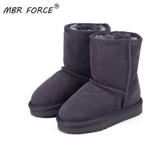 MBR Force Австралийская распродажа детей 100% натуральная кожа мода девушки мальчики зимние снежные ботинки для теплых плоских обувь 211102