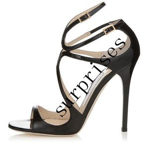Klasik Tasarımcı Sandalet SO Kate Styleesheels 10 cm 12 cm Lance Siyah Pembe Beyaz Gümüş Deri Puan Boyutu 35-42