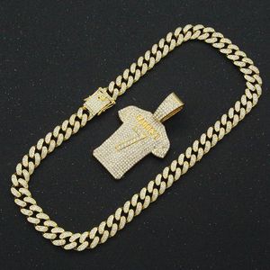 Pendant Necklaces Men Hiphop Jersey Number 7 Rapper Necklace Miami Cuban Chain Iced Out Bling Hip Hop Neckless Jewelry Drop