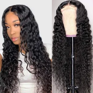 13x6 HD Water Wave Lace Frontal Perücke Remy Indisches Haar 12-30 Zoll lockiges Echthaar