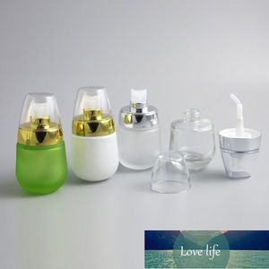 100 x ml lege glazen lotion flescontainer oz heldergroen met zilver