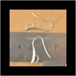 クラスプフック100x DIYメイキング925 Sterling sier Jewelry Insurels Hook Earring Pinch Bail Earwires for Crystal Stones Beads 37ius 9yi1e