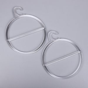 Kunststoff-Schal-Aufhänger, Kreis-Rack-Halter, runder einzelner Ring mit Haken-Display-Schlaufe für Umhänge, Schals, Handtücher, Krawatten DH9570