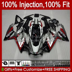 Injection Body For Aprilia RS4 RS-125 RSV RS 125 RR 125RR 06-11 34No.0 RSV-125 RSV125 RS125 R 06 07 08 09 10 11 RSV125RR 2006 2007 2008 2009 2010 2011 Fairings Silvery Black