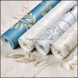 Wallpapers Home Décor & Garden Simple European Fabric Style Unwoven Wallpaper Warm Bedroom 3 D Living Room Tv Background Drop Delivery 2021