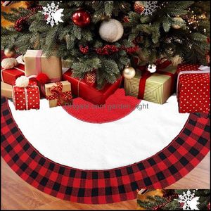 Decorations & Gardenbig Round Knit Skirt Checked Stocking Holiday Christmas Tree Home Party Festive Year Supplies Drop Delivery 2021 X8Rvh