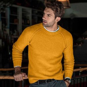 Свитер мужчин осень зима одежда зима 2021 новый случайный пуловер человек с длинным рукавом O-шеи сплошные вязаные свитера уличные y0907