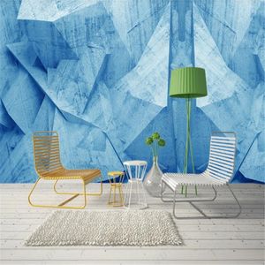 壁紙ミニマリストの性格壁紙リビングルームの幾何学的な正方形のベッドルームソファーの背景の壁紙壁画Papel de Parede 3D