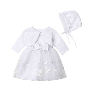 Citgeett White Solid Lace Baby Flower Girl Christening Wedding Bridesmaid Party Princess Formal Dress G1129