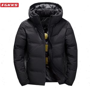 Fgkks inverno marca homens para baixo jaquetas casacos homens na moda selvagem grossa quente casaco casual casual casual jaqueta masculino 211104