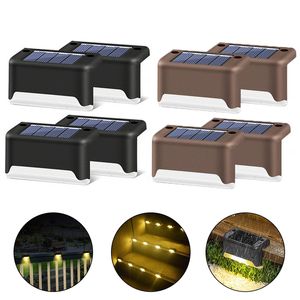 Solar Licht Schritt Lampe Outdoor IP65 Wasserdichte Lampen Led Deck Garten Lichter Gärten Treppen Terrasse Zaun Beleuchtung