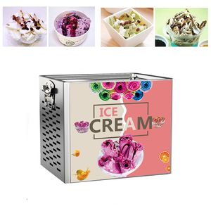  Ev Kızarmış Buz Makinesi Kızarmış Yoğurt Kızarmış Dondurma Rulo Makinesi Küçük Ticari Smoothie Makinesi DIY 220 V / 110 V