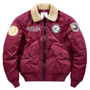 Vestes de pilote de vol mode Hip Hop Streetwear broderie rouge bleu noir coupe-vent Bomber hommes manteau de doublure en coton automne