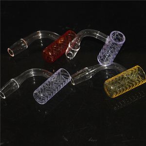 Renkli Derin Caving Sigara Kuvars Banger Çivi 10mm 14mm 18mm Düz Top 22mm Kuvars Nail Cam Su Bongs Dab Rigs