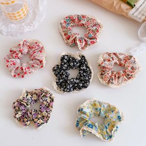 18 ألوان الكورية طباعة الشعر scrunchies المرأة عقال للبنات سرقة مرونة الشعر الفرقة ذيل حصان حامل حبل اكسسوارات للشعر