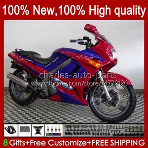 Carrozzeria per KAWASAKI NINJA ZZR250 ZZR-250 90 91 92 93 94 95 96 97 98 99 Carrozzeria 54HC.10 blu rosso ZZR 250 CC 1990 1991 1992 1993 1994 1995 1996 1997 1998 19 99 Carene vendita OEM