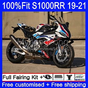 OEM Injection Flush для BMW S 1000RR S1000 RR S1000RR 19-21 Тело 3Но.100 S-1000RR Красный синий белый кузов S-1000 S 1000 RR 2019 2020 2021 S1000-RR 19 20 21 100% Fit Catings