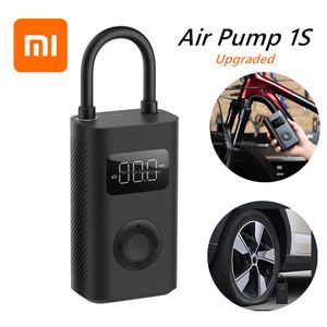 Compressore d'aria per pneumatici portatile Xiaomi 1S Pompa di gonfiaggio elettrica per il rilevamento della pressione dei pneumatici digitale intelligente per bici da calcio per auto