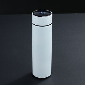 500ml smart vatten rånar LED-vakuumflaska Digital temperaturdisplay Rostfritt stål Kaffe Termiska Muggar Intelligent Isoleringskoppar FHL392-WY1572