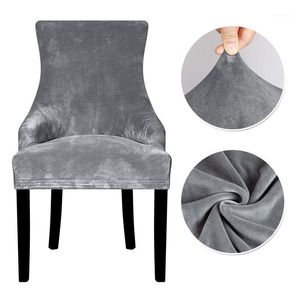 Aksamitna tkanina europejski styl krzesło pokrywa nachylony ramię duży rozmiar skrzydło Powrót King obejmuje siedzenie zmywalne zdejmowane
