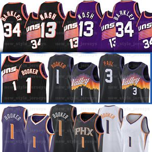 1 Devin Chris Booker Paul Basketball Jerseys 34 Charles13 Steve Barkley Nash NCAA Retro Stitched Jersey X4