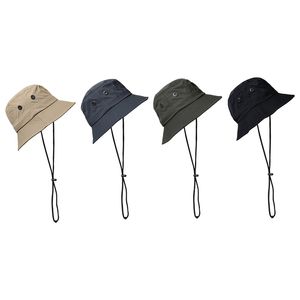 Moda Tasarımcısı Mektup Kova Şapka Mens Womens Için Katlanabilir Kapaklar Koyu Mavi Balıkçı Güneş Visor Stingy Brim Şapka Katlanır Bayanlar Mowler Cap H-7150