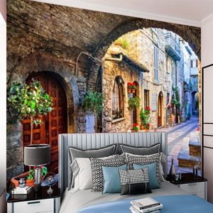 Personalizado 3d paisagem papel de parede europeu-estilo retro linda sala cenário interior decoração home pintura mural papéis de parede