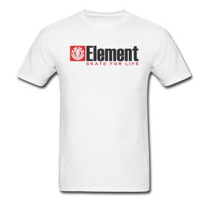 Element T-Shirt Männer Skater T-Shirt Skate für Leben Tops T-Shirts Einfacher Buchstaben T-Shirt Custom Cotton White Kleidung Plus Größe 210629