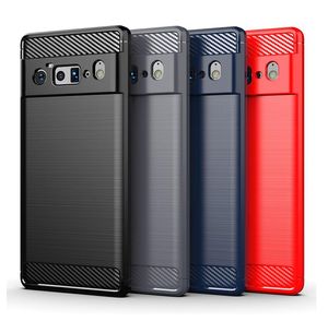 Carbon Chaust Cover Cover Cover для Google Pixel 6 Pro Case Прозрачный Прозрачный TPU Защитный телефон Задний план