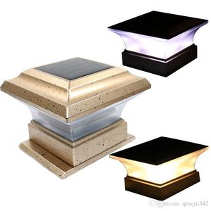 Lâmpada de cerca solar Lâmpada Paisagem Garden Post Cap Luzes 28leds Ao Ar Livre À Prova D 'Água Path Deck Quadrado Decoração Iluminação Noturna