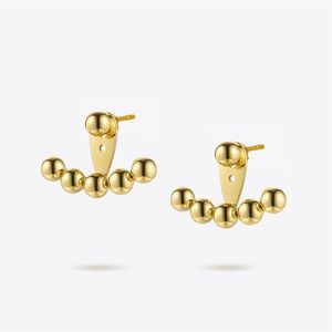 Wholesale balls for earrings resale online - Enfashion Punk Stud Earring Gold Color Stainless Steel Ball Earrings for Women Trendy Jewelry oorbellen E5199
