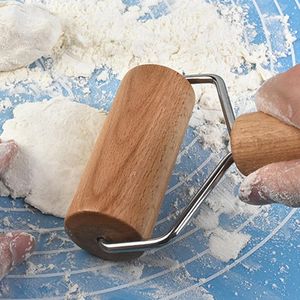 Rolling Pins & Pastry Boards Wooden Pin For Baking Dough And Pizza Roller With Handle Non-Stick Kitchen Supply Double Head GQ220i