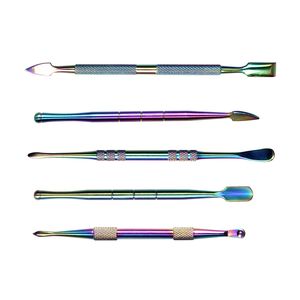 Hochwertige Rainbow Dab-Werkzeugtasche für trockene Kräuter, Stift, Dabber, Edelstahl-Werkzeuge, Wachs-Verdampfer, Tabakpfeife, Enail-Kit, Titan