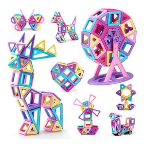 299PCS Castle Magnetic Building Blocks Magnetics Construction Booklet Learning Development Giochi per bambini Giocattoli regalo Q0723