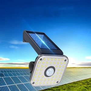 48SMD Solar Motion Sensor Lights Säkerhet Vägglampa Floodlight Outdoor Water Fast