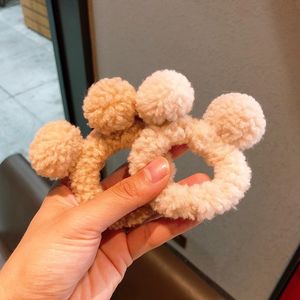 Wholesale soft ponytail holders resale online - Hair Accessories Soft Faux Fur Elastic Bands Women Girls Cute Scrunchie Ponytail Holder Rubber Band Fashion