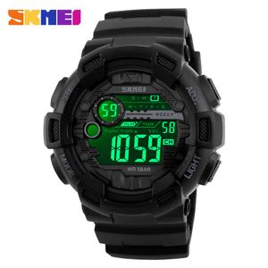 SKMEI Outdoor Military LED Back Light Electronic Men Clock Watch Countdown Calendar Waterproof Sport Watches reloj hombre 1243 X0524