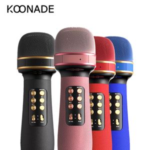 Original Bluetooth Handheld Mikrofon Karaoke Högkvalitativ magnetisk dubbel högtalare Mic Singing Smart TV-system WS-898