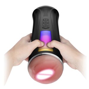 ZL0123 Realistic Pussy Masturbator Blow Job Adult Male Electric Masturbation Cup Oral Sex Cups Artificial Simulated Vagina Sex Toys For Men Boy Valentine