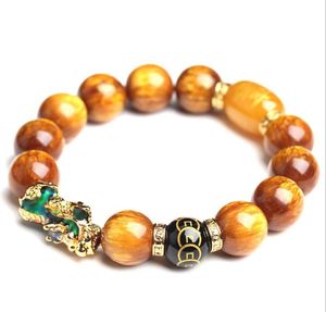 Charm armband högkvalitativ förändring färg pixiu buddha armselefor män kvinnor matra pärlor pengar amulet