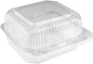 Kunststoff-Clamshell-Tabletts zum Mitnehmen, Dessertbehälter, aufklappbarer Lebensmittelbehälter, Einweg-To-Go-Boxen für Salate, Pasta, Sandwiches, XB1