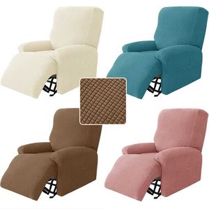 1 Seat Recliner Chair Cover Polar Fleece Sofa S Stretch All-Inclusive Leniwy chłopiec do salonu 211105