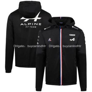 2021 Alonso Motorsport Alpine F1 Team A Racing Car Wentylator Czarny bluza drużyna Męska odzież sweter Full Zip Kurtka Sweat Oixx