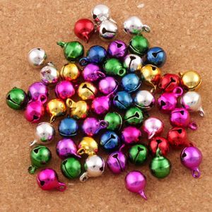 400pcs 8mm Mix Jingle Christmas Bells Loose Beads Copper Bell Charms L1755 Jewelry DIY