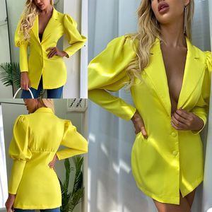 Seksowne kobiety Krótkie garnitury Blazer Dress Slim Fit Office Lady Party Prom Kurtka Czerwony Carpet Wypoczynek Outfit Płaszcz tylko jeden kawałek