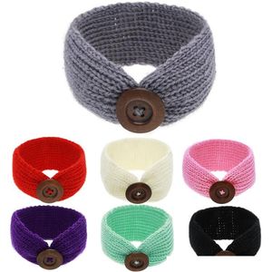 Bebé lã de lã malha headbands inverno crianças recém-nascido cabelo cabeça envoltório turbante headband headwear cabelo infantil headwrap